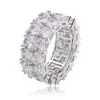 Desea el anillo de hip-hop más vendido anillo de oro para hombres europeos y americanos anillo con incrustaciones de circonita microjoyería hip-hop una generación de cabello