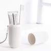 Criativo simples viagem wash cup outdoor portátil cápsula de plástico copo de lavagem escova de dentes pasta de dentes terno caixa de armazenamento