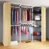 Perchero de ropa de arriba a abajo para vestidor almacenamiento en dormitorio completo estantería para vestidor hecha por uno mismo estante de almacenamiento en forma de L
