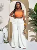 Transfronterizo 2026 Amazon Europeo y Americano Vestido de Cuatro Estaciones Pantalones Largos de Pierna Ancha para Mujer Pantalones de Pierna Ancha de Cintura Alta Casual Personalizados Nuevos