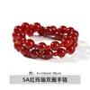 "Let Me Shine" Pulsera de Ágata Roja Natural para Niñas, Estilo Idéntico al de Zhao Lusi y Xu Yan, Pulsera Roja para el Año de su Zodiaco