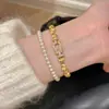 Pulsera Retro Francesa con Hebilla de Herradura para Mujer, Pulsera Elástica de Cuerda Estilo Antiguo de Nicho para Mujer