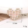 Nueva joyería de aleación de zinc, cuadrado, diamante, amor, soporte de airbag, material de diamante, agujero para perlas, zapatos, accesorios de bricolaje