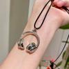 Collar con colgante de audífono tridimensional para mujer, Cadena larga halter de estilo Ins de alta gama, Cadena para suéter, Accesorios de diseño de nicho, Tendencia