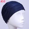 Toucas de Natação Atacado Moda Coreana Toucas Plissadas Confortáveis Tamanho Plus Fonte Termal Cabelo Longo Touca de Natação Proteção Auricular Touca de Tecido Fábrica