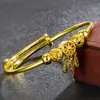 Estilo Étnico Atrapasueños Red Vietnam Nansha Pulsera Dorada Celebridad de Internet Moda Atrapasueños Simple Bola Hueca Pulsera de Empuje y Tracción