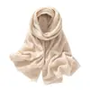 Nova coleção outono e inverno: cachecol de cashmere de cor sólida, com trama aberta, para mulheres, oferecendo calor, conforto e um estilo versátil e minimalista