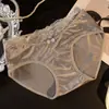 Braguitas de encaje con lazo para mujer, satén brillante de seda de hielo, nuevo estilo de verano, entrepierna antibacteriana, sexy de tiro bajo