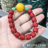 Pulsera Sepa de Xizang Pulsera Sepa Roja Pulsera de Cuentas de Buda Glaseadas Antiguas Artesanías Glaseadas Glaseadas Antiguas para Hombres y Mujeres