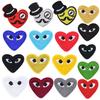 Pegatinas de tela de amor de fábrica capítulo de bordado de computadora color de dibujos animados pegatinas de tela de bordado de amor accesorio para ropa parche punto