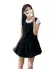 Vestido chaleco negro sin mangas estilo Hepburn para niños Verano 2025 Nuevo estilo Pequeño Súper bonito Elegante Falda