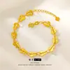 Tienda de Oro Collar Pulsera de Calabaza para Hielo Picado de Alta Resistencia Dorado Arena Chapado Super Brillante Collar Pulsera de la Fortuna Venta al por Mayor para Mujeres
