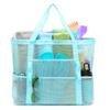 Bolso de playa extragrande de malla con cremallera y bolsillo, bolso informal para viajes de playa y piscina.