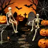 Esqueleto Móvil de Halloween Transfronterizo de 40 cm, Ajustable, de Pie, para Colgar y Decorar Fiestas Festivas