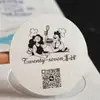 Adesivos de Papel com Textura de Madeira Rústica Transfronteiriços para Selar Caixas de Embalagem de Bolinhos de Arroz Fermentado, Chá de Leite e Café