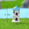 Micro-Paisagem Mini Casa Pequena Estilo Europeu, Farol Estilo Praia Decoração de Jardinagem DIY Micro-Paisagem Pequenos Enfeites