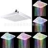Cabezal de ducha cuadrado de 8 pulgadas con luz LED de colores que cambia automáticamente y ahorra agua 8030-B1
