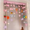 Cortina de porta de cachorro pudim de melodia de coração de menina cortina divisória sala de estar entrada banheiro decoração quarto cortina acessórios mulheres