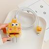 Onda es Adecuado para Cubierta Protectora de Cargador Apple 20/18W Cabezal de Carga Cable de Datos Cable Parche Mordedor Bob Esponja