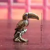 Creativos Adornos Sólidos de Loro Guacamaya Vieja de Latón Macizo para Estudio Oficina Escritorio Mascota de Té Pequeños Adornos de Cobre