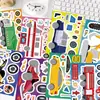 8 piezas de collage de coche DIY tarjeta trasera para teléfono móvil caja de almacenamiento para cuaderno pegatinas decorativas lindas para computadora