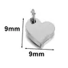 Acero inoxidable pulido etiqueta pequeña corazón redondo ovalado rectangular forma de diamante DIY collar pulsera colgante de cola