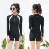 Traje de baño para estudiantes para mujer, verano, una pieza, pierna cuadrada, competición deportiva, profesional, busto pequeño, conservador, adelgazante, traje de baño, nuevo estilo 2026