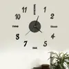 Digital Inglés Amazon popular 3D estéreo directo de fábrica pegatinas de espejo para pared pegatinas de reloj de pared 40 cm Bricolaje