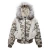 Ropa para Hombre Jiayiku 2025 Nueva Chaqueta de Algodón Camuflaje Invierno Estilo Americano Bloques de Color de Moda Patchwork Forro Polar Cuello de Piel Abrigo de Algodón