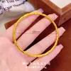 Mismo Estilo que el de la Tienda Dorada, Pulsera de Bobina Texturizada de 3m para Mujer, Sencilla y Exquisita, Sensación de Alta Gama, Pulsera de Cobre Chapada en Oro Que No Se Desvanece Fácilmente
