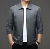 Nova coleção de outono: jaqueta masculina casual de negócios com colarinho, jaqueta de alta qualidade, adequada para homens de meia-idade e idosos