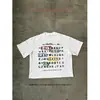 Camiseta de Manga Corta Estampada Estilo Harajuku Europeo y Americano Y2K de Verano, Top de Cuello Redondo, Camiseta Trendy Estilo Calle Oscuro Retro Ins