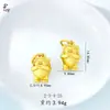 Accesorios de Animales para Hacer Tú Mismo: Colgantes de Animales Lindos de Cobre Chapado en Oro con Agujeros, Presentando Diseños de Oro Arena y Conejo de Jade y Elefantito