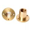 Haste Rosqueada Trapezoidal Porca Redonda com Flange Totalmente de Cobre T10 12 14 16 20 25 28 30 32 36 40