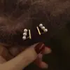 Brincos de Pérola Barroca Irregular para Mulheres, Alto Padrão, Luxo Leve, Nicho, Design Único, Brincos Simples e Acessórios de Orelha