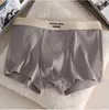 Novedad Todo a Juego Color Sólido Estilo Coreano Otoño e Invierno Algodón con Hilo Ropa Interior para Hombre Calzoncillos Estilo Americano Retro Moderno