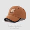Sombrero infantil oso cubierto lindo bebé gorra de béisbol niños de jardín de infantes verano al aire libre a prueba de sol gorra con visera