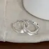 Pendientes Metálicos Irregulares Mate Cepillados Estilo Coreano Ins, Pendientes Vintage Simples Resistentes de Nicho de Alta Gama para Mujer