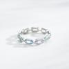 Anillo de plata de ley S925 con cadena europea y americana, esmalte multicolor, anillo apilable personalizado con diamantes de moda transfronteriza para mujer, joyería