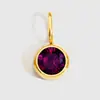 Acero de Titanio Accesorios DIY para Mujer Adornos de Colores Colgantes de Circonita de 8MM Pedrería Colorida Colgantes para Collares Hechos a Mano DIY Circonita de Cobre