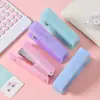 Conjunto de Grampeador Quadrado Cor de Jade Novo de Alto Valor Estético para Estudantes, Fofo para Uso no Escritório e em Casa, Grampeador que Economiza Esforço, Atacado de Papelaria