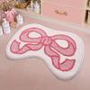 Alfombra de Piso con Forma de Lazo de Dibujos Animados Lindos, Alfombra Gruesa Absorbente para Baño, Alfombra Resistente a la Suciedad y al Desgaste para Entrada