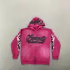 Sudadera con capucha y cremallera de estilo callejero más vendida transfronteriza, cárdigan con estampado de letras moderno, top, mismo estilo para hombres y mujeres