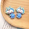 Acessórios de resina de gato ding-dang de milk tea fofo material para DIY com cola de creme adesivo de geladeira presilha capa de celular fivela de sapato com buraco