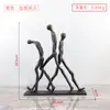 Adorno de Figura de Hierro Fundido Abstracta de Lujo Nórdico para Entrada, Estudio, Hotel, Mueble de TV, Decoración Suave, Decoración del Hogar