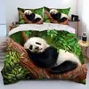 Comercio Exterior 3D ropa de cama para el hogar dibujos animados lindo panda funda de edredón Amazon AliExpress wish fabricantes de ropa de cama de tres piezas al por mayor