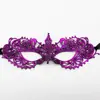 Máscara de Renda Grossa com Estampa Dourada Festa Meio Rosto Halloween Baile de Máscaras Fantasia Sexy Máscara para Olhos Tk24 Cor