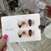Uñas Portátiles Puras Hechas a Mano Nai Zi Estilo Primavera/Verano Relieve 3D B366 Diseño Tallado de Alta Gama Ambiente de Puro Deseo Estilo Europeo y Americano