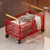 Cesta de Ropa Sucia para Uso Doméstico, Colocada Junto a la Lavadora, Estante de Almacenamiento para Ropa y Pantalones, Gran Capacidad, Cesta de Lavandería Móvil para Baño
