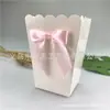 Caixa de Pipoca Pop Bow Transfronteiriça Branca Pura Dobrável Caixa de Frango Flor Festa de Assar Caixa de Doces